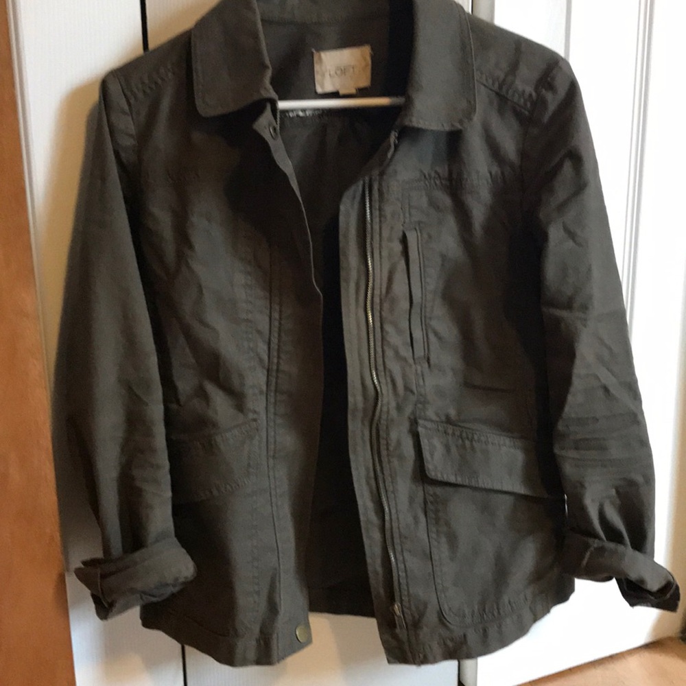 LOFT Olive Utility Jacket